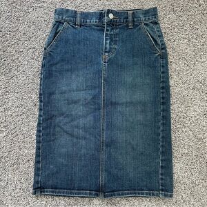 Y2k GAP Denim Midi Skirt